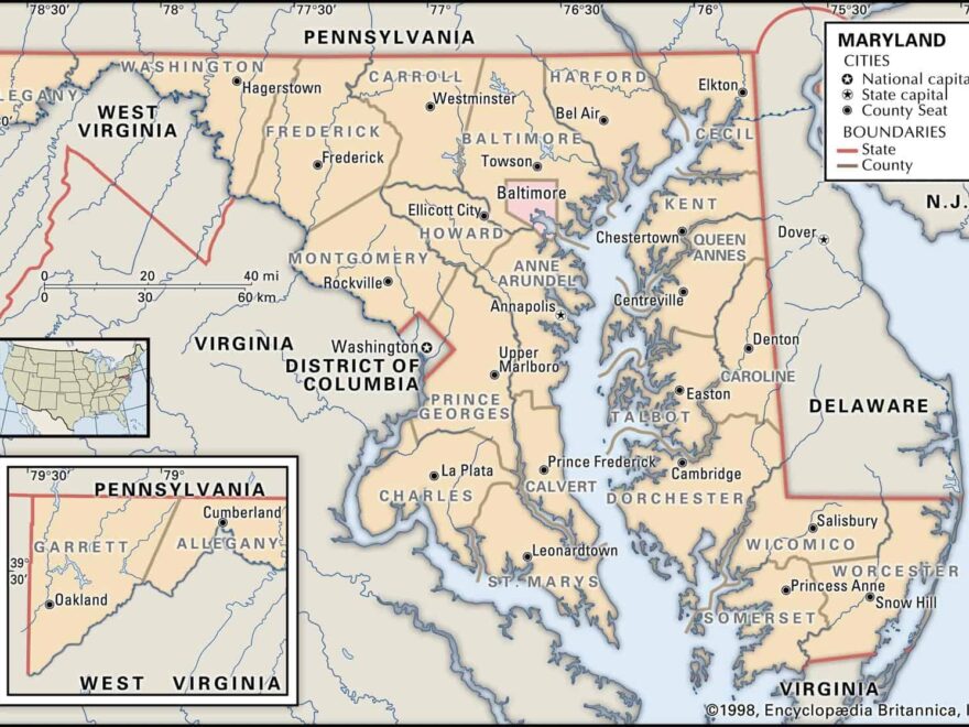Maryland County Maps Interactive History Complete List