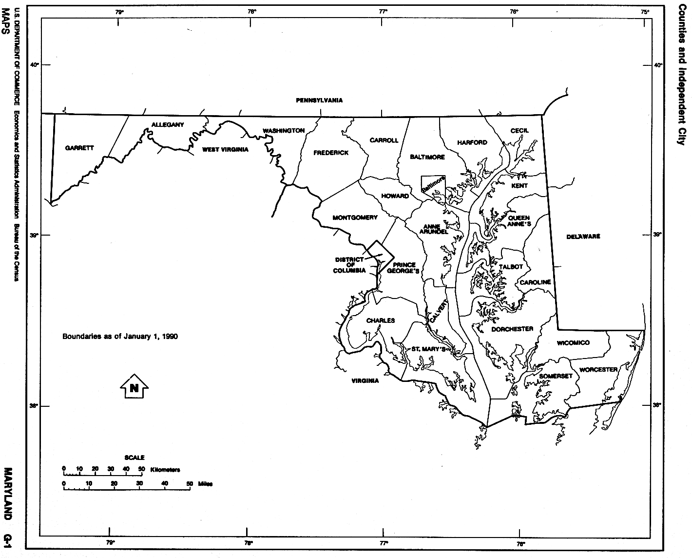 Map Of Maryland Counties Printable
