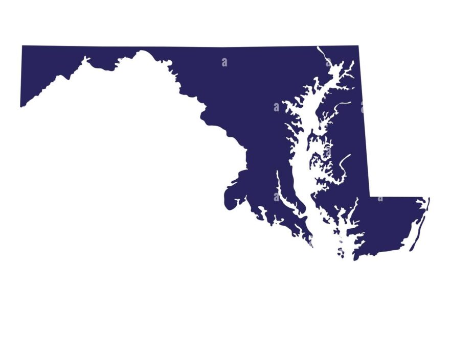 Maryland State Map Cut Out Stock Images Pictures Alamy