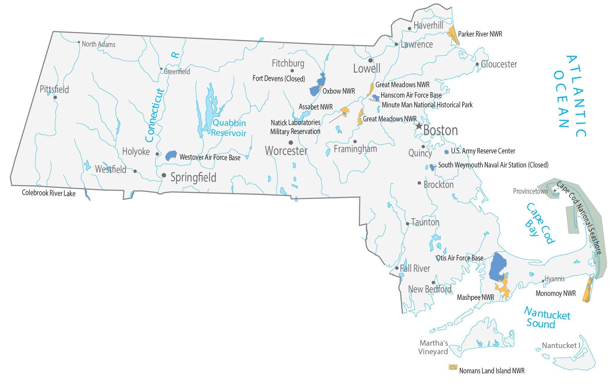 Free Printable Map Of Southern Massachusetts