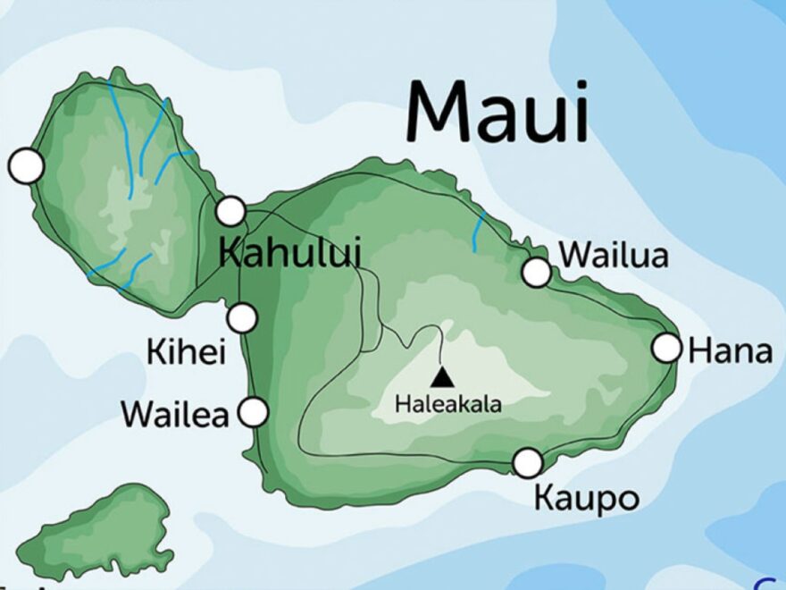 Maui Maps Updated Maui Road Travel Map