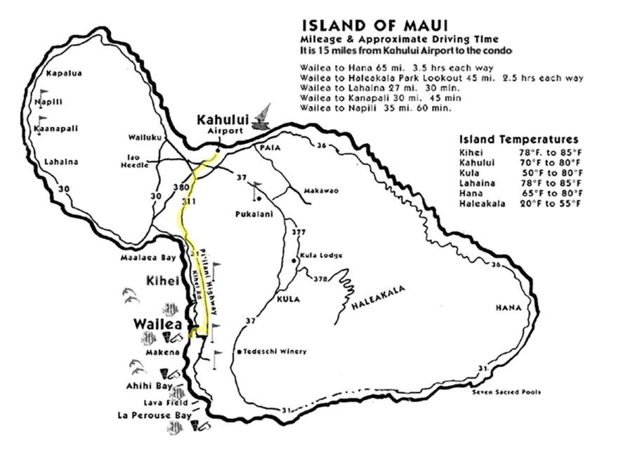Maui Wailea Village Maps Wailea Ekahi Village Maui HI
