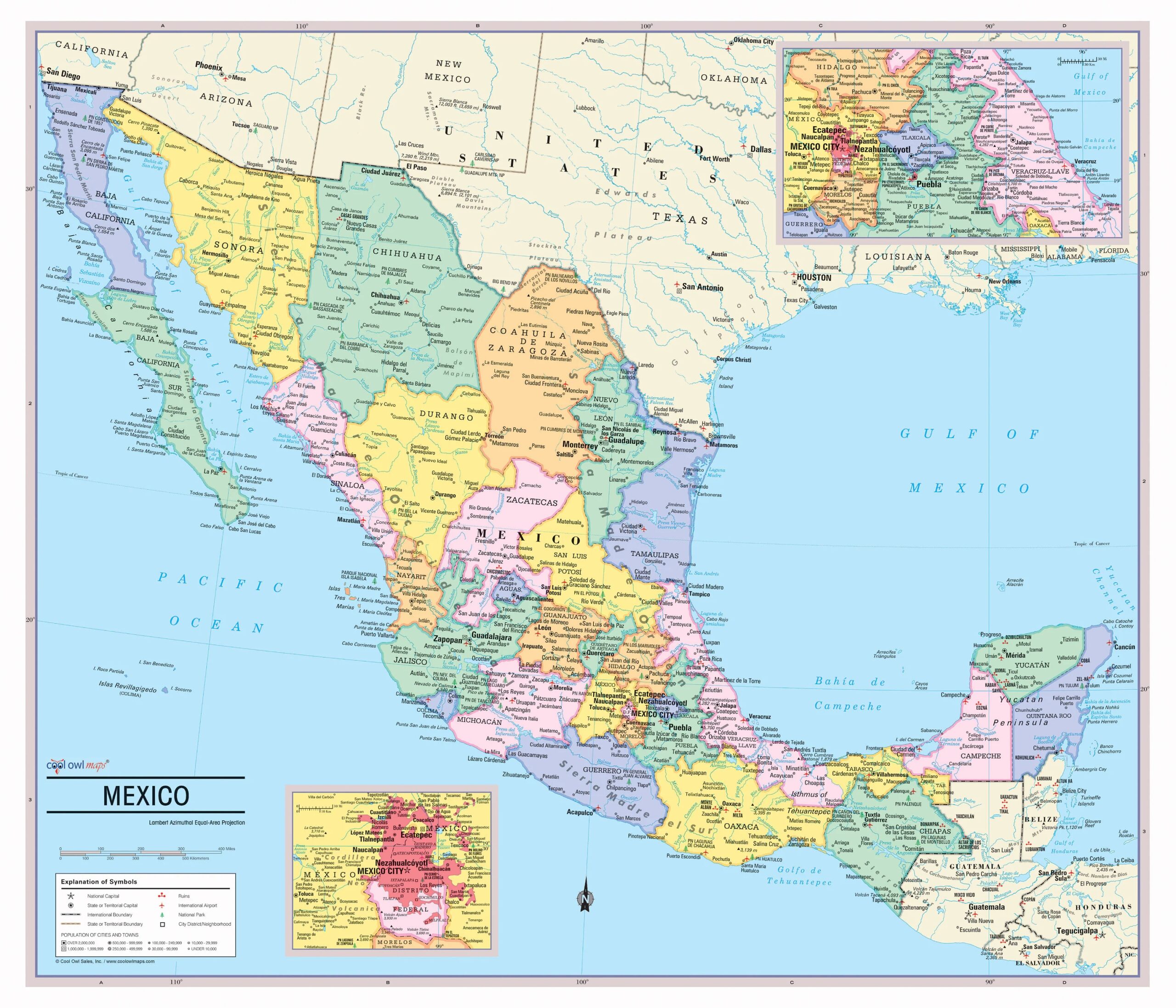 Printable Map Of Mexico