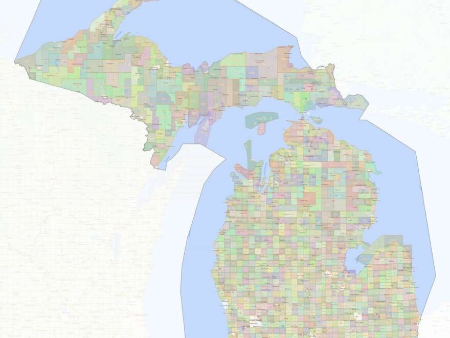 Michigan Civil Townships Shown On Google Maps
