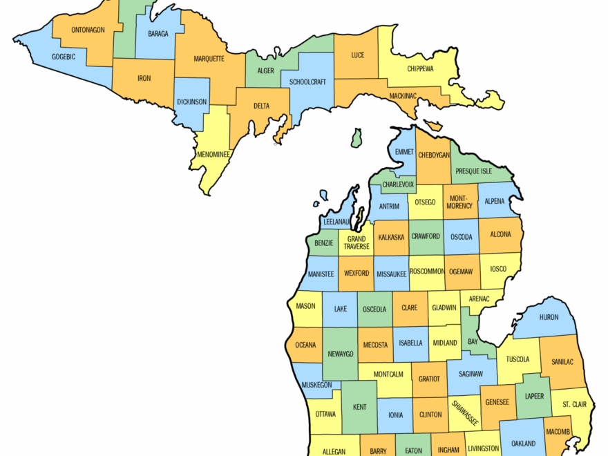 Michigan County Map Printable State Map With County Lines Free Printables Monograms Design Tools Patterns DIY Projects