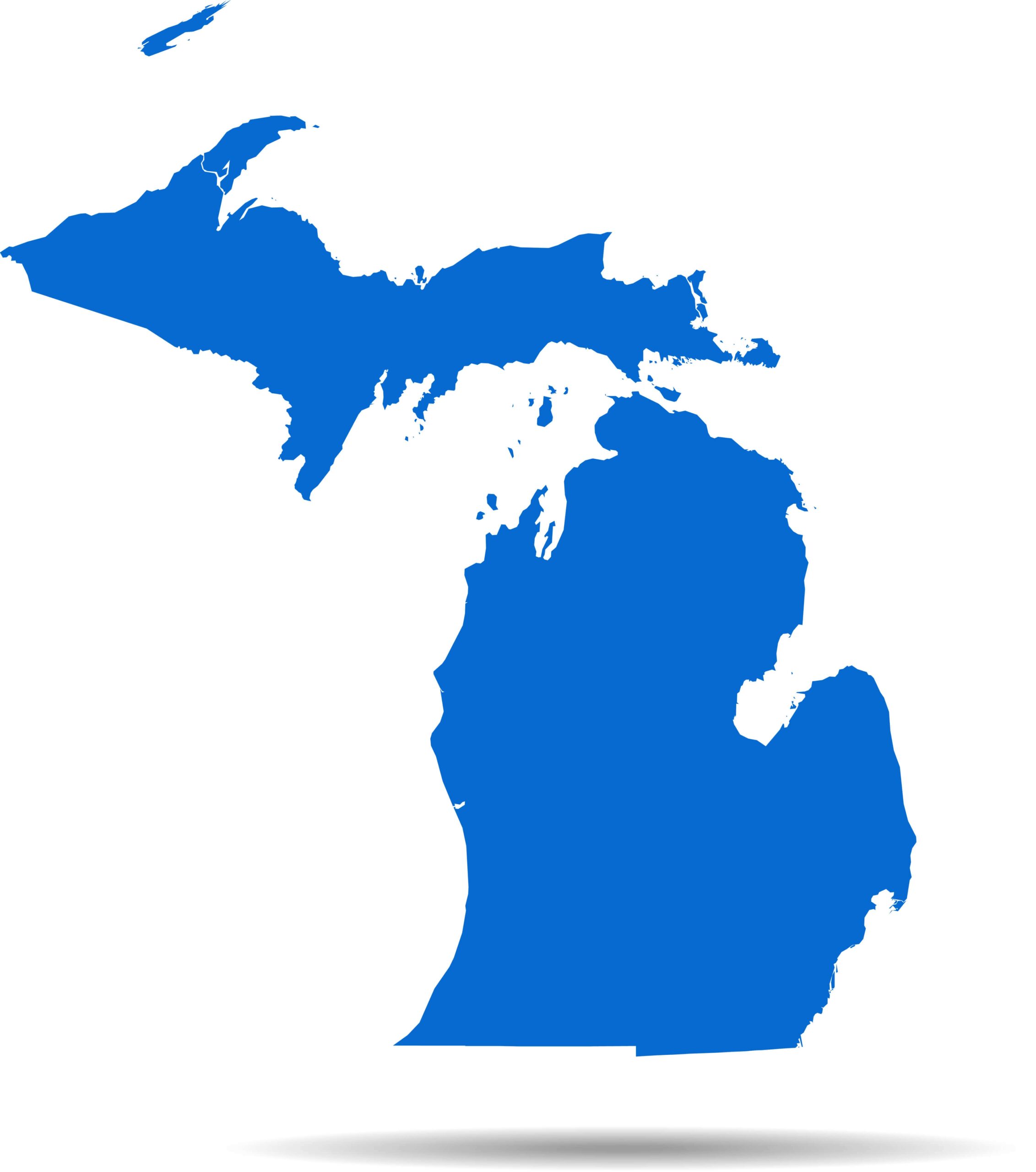 Printable Blank Michigan Map