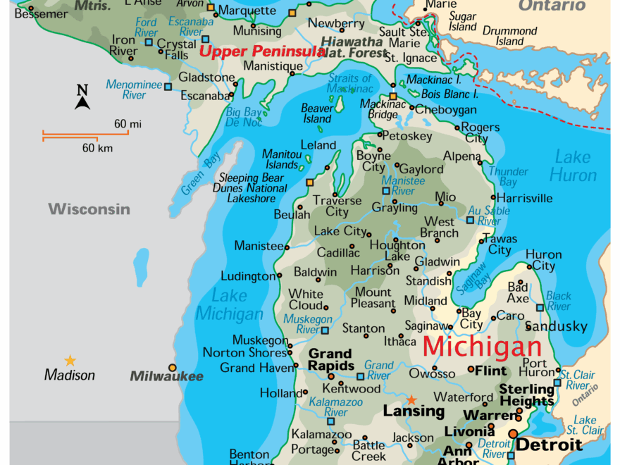 Michigan Maps Facts World Atlas