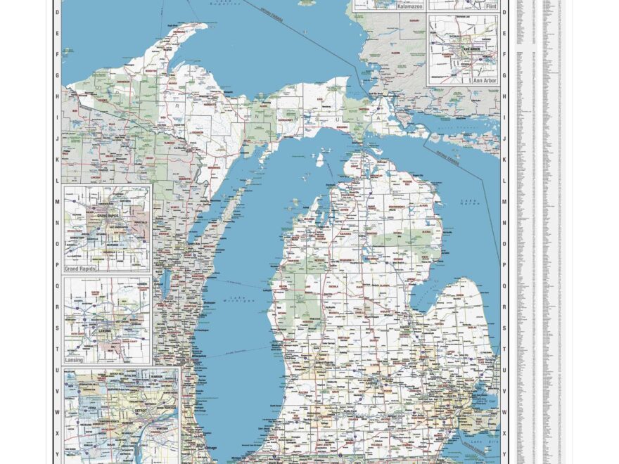 Michigan State Wall Map By MapShop The Map Shop