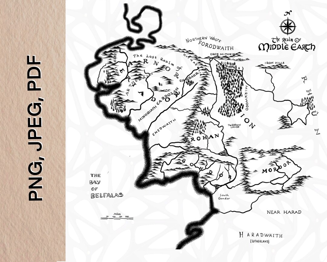 Printable Map Of Middle Earth