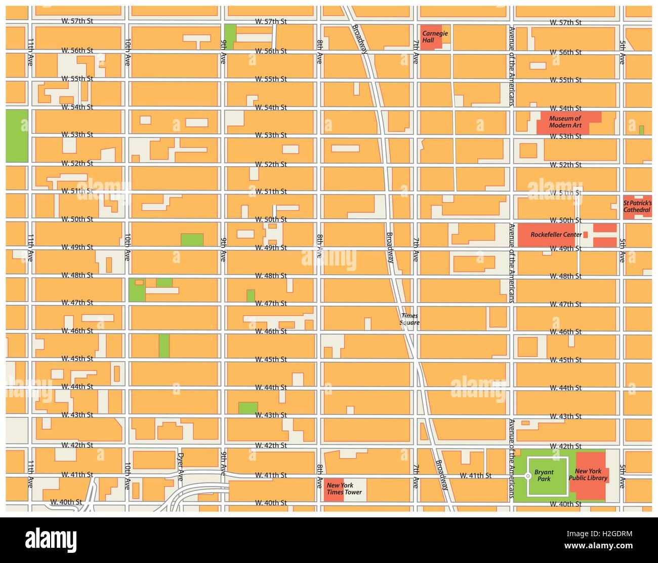 Printable Walking Map Midtown Manhattan