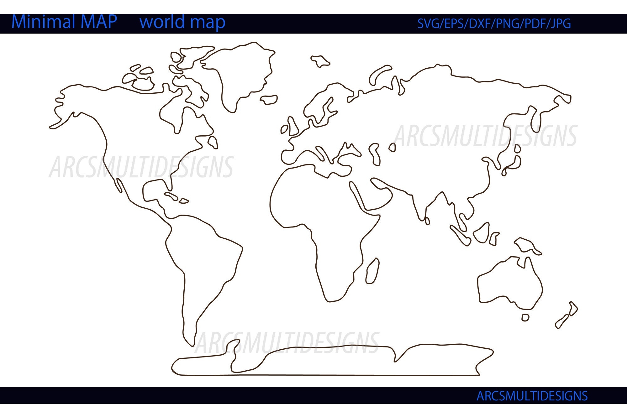 Minimalist World Map Outline World Map Vector Outline World Worksheets Library