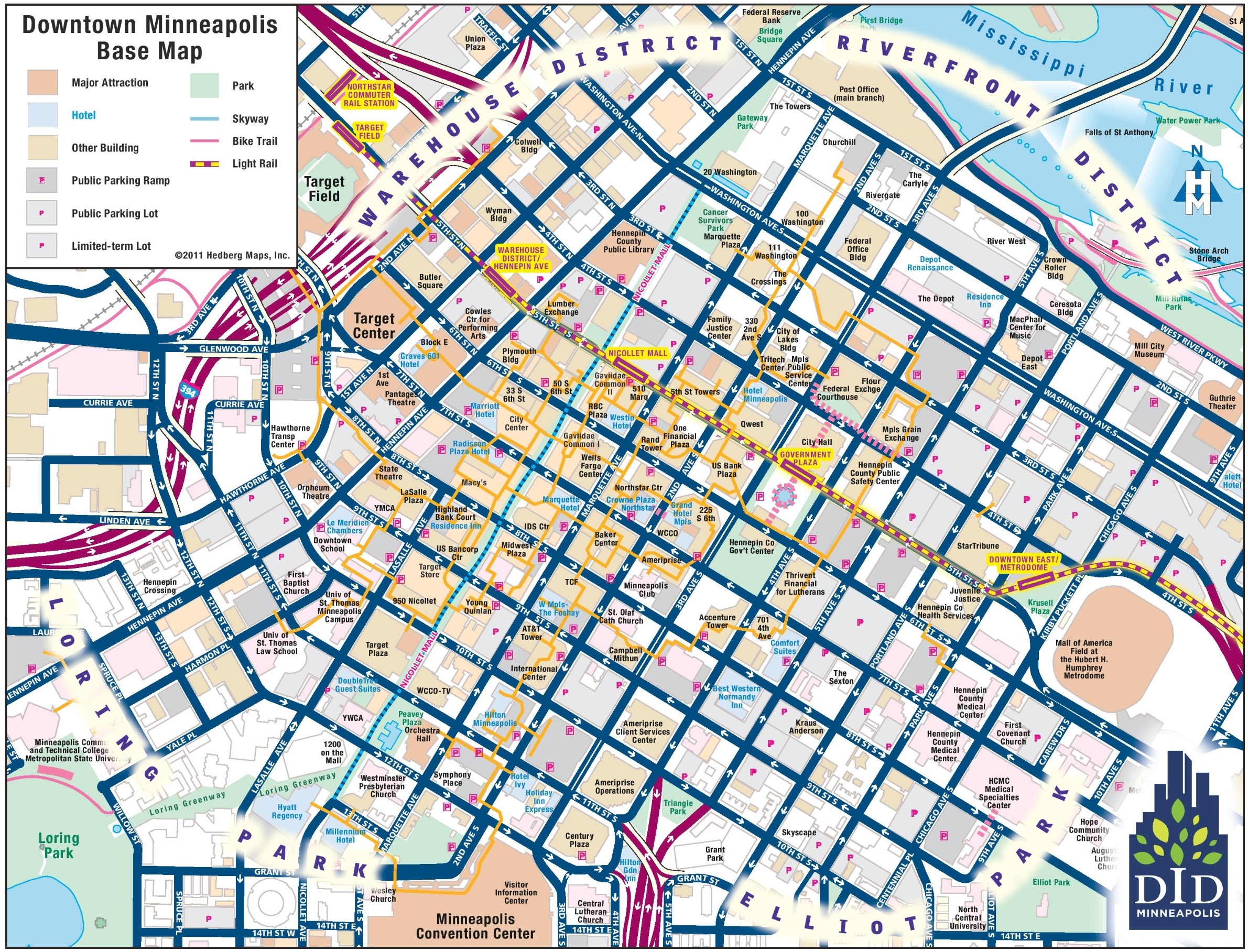 Minneapolis Downtown Map Ontheworldmap