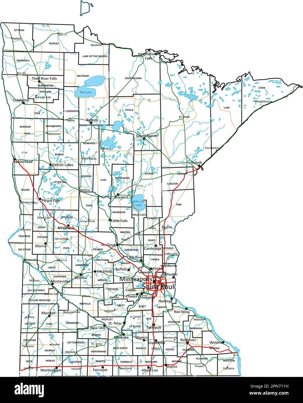 Printable Minnesota Highway Map