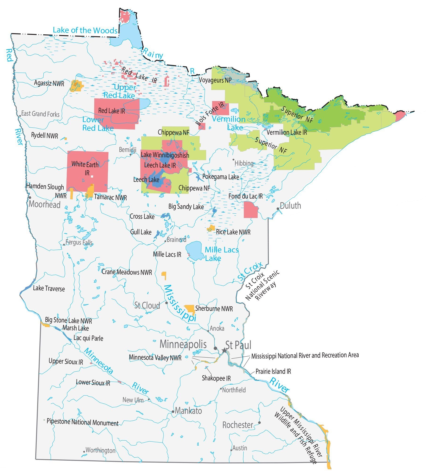 Minnesota State Map Printable