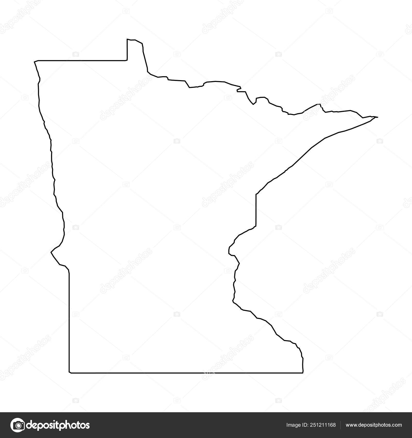 Minnesota Map Outline Printable