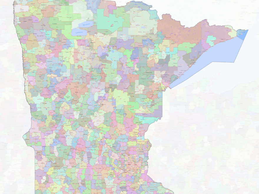 Minnesota ZIP Codes Shown On Google Maps