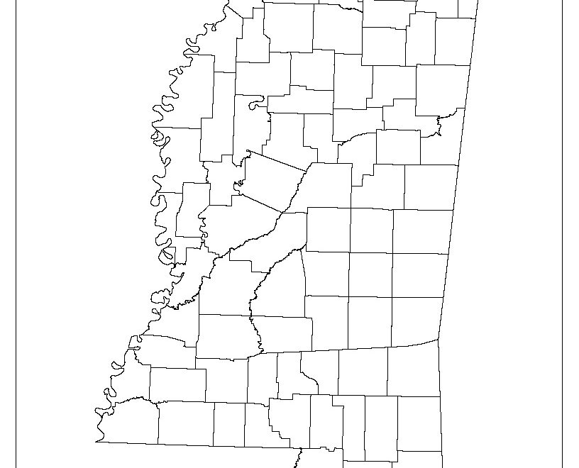 Mississippi Blank Map