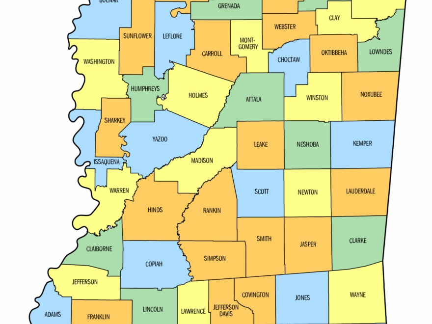 Mississippi County Map Printable State Map With County Lines Free Printables Monograms Design Tools Patterns DIY Projects