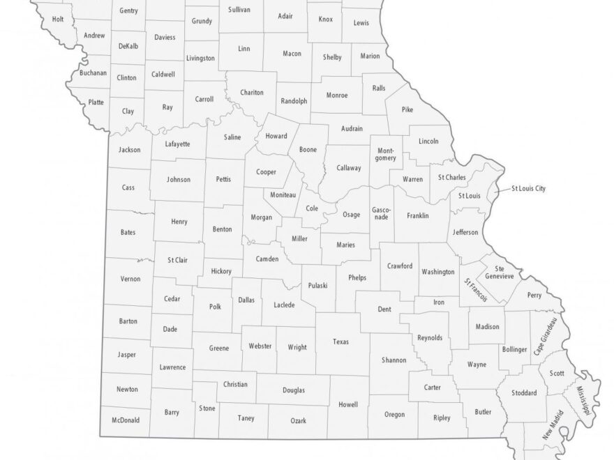 Missouri County Map And Independent City GIS Geography
