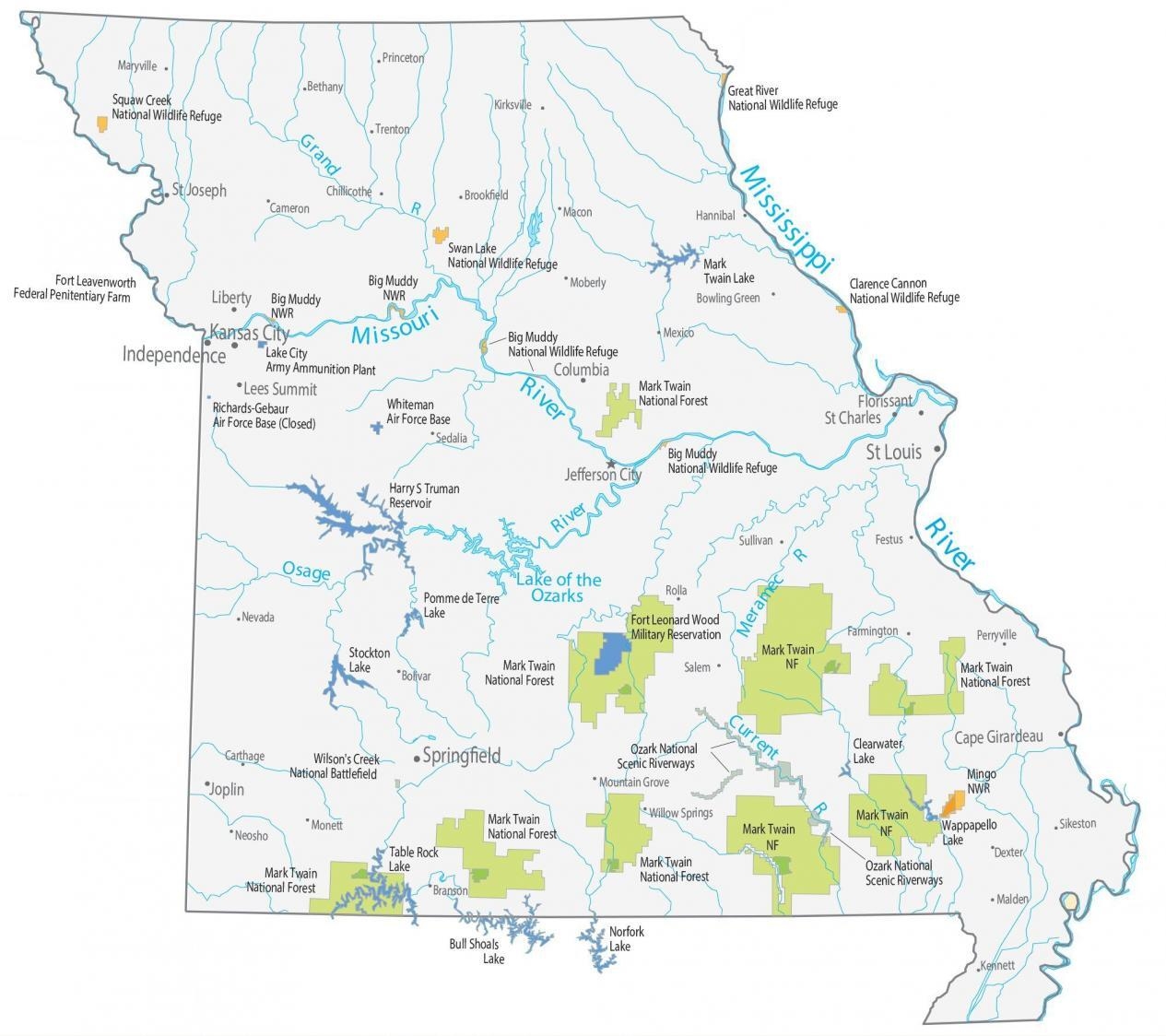 Missouri State Map Printable