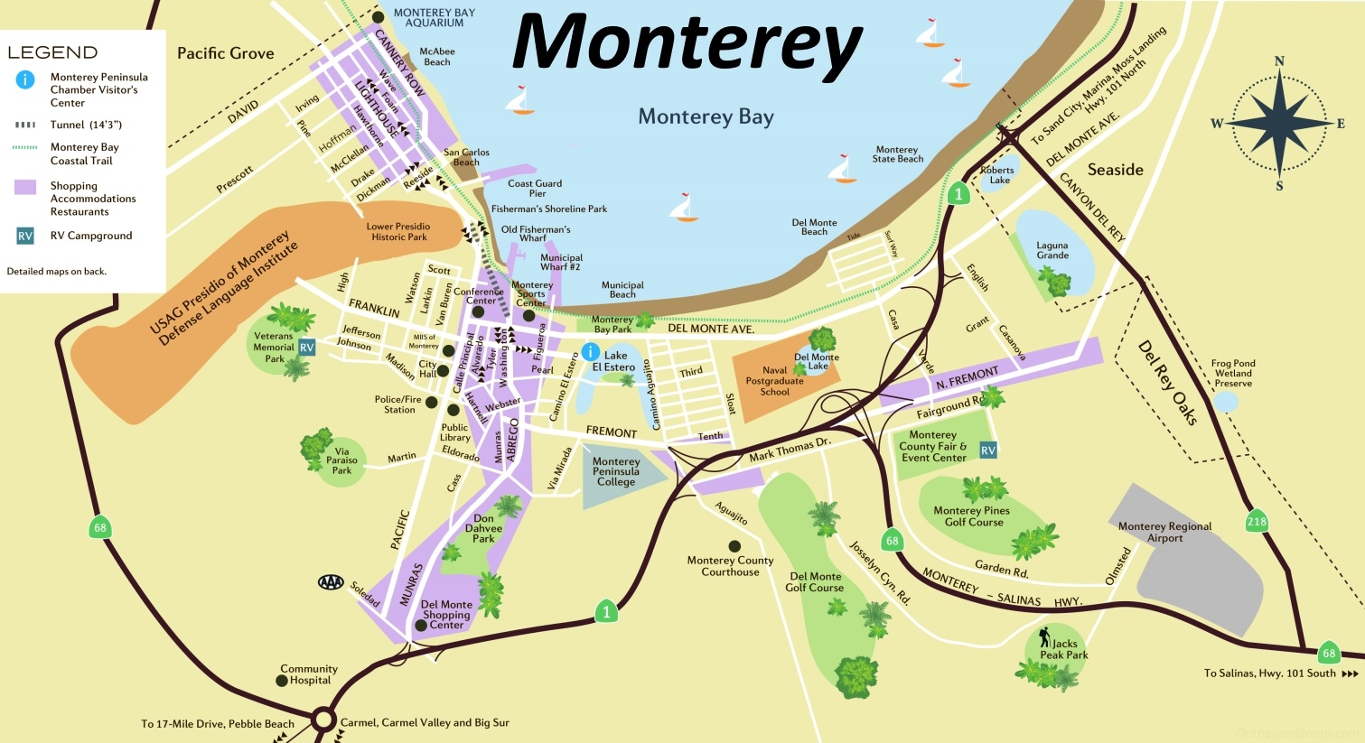 Printable Map Of Monterey California
