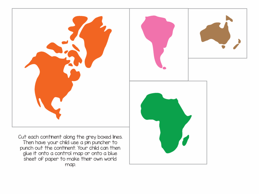 Montessori World Map And Continents Gift Of Curiosity