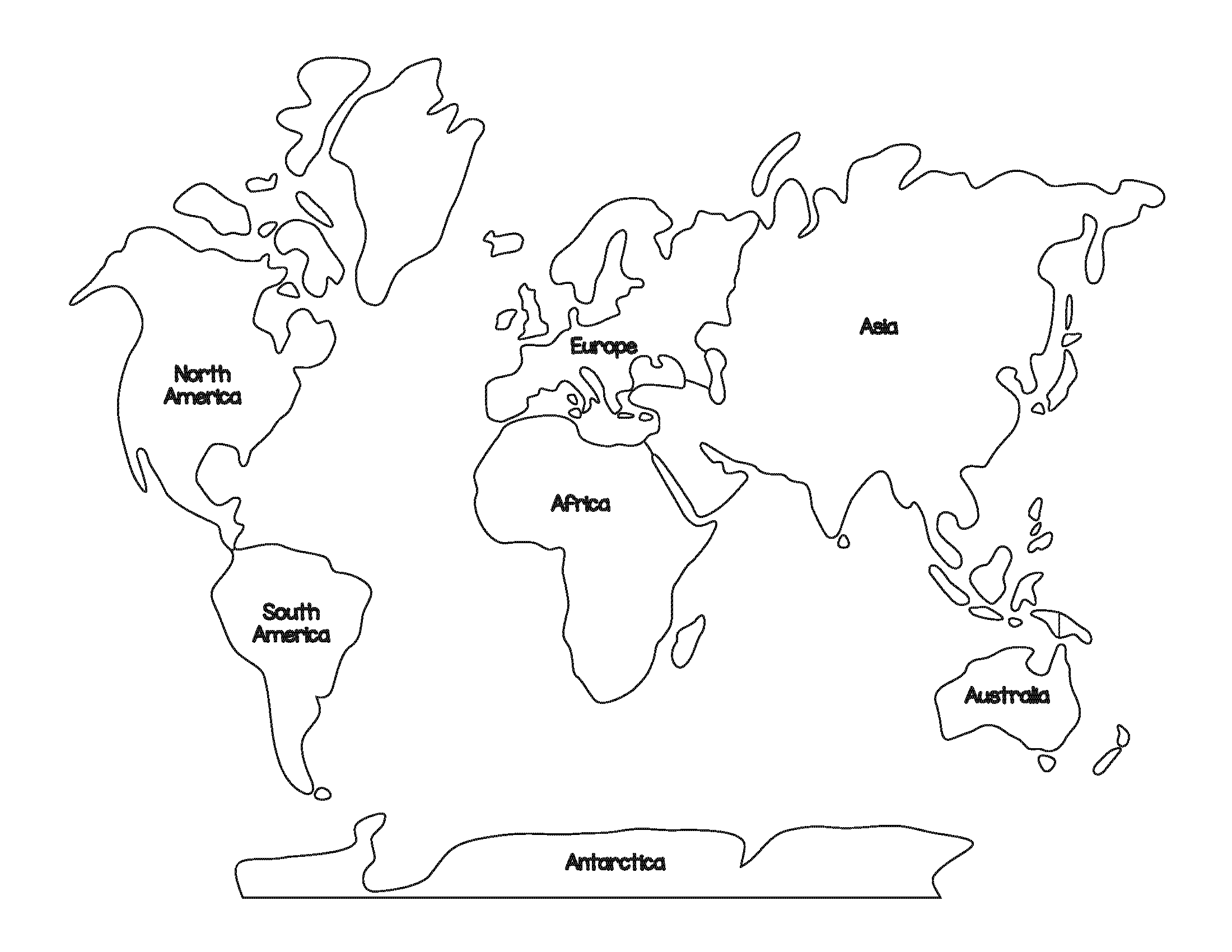 Montessori Continent Map Printable