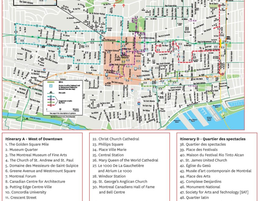 Montreal Downtown Map Ontheworldmap