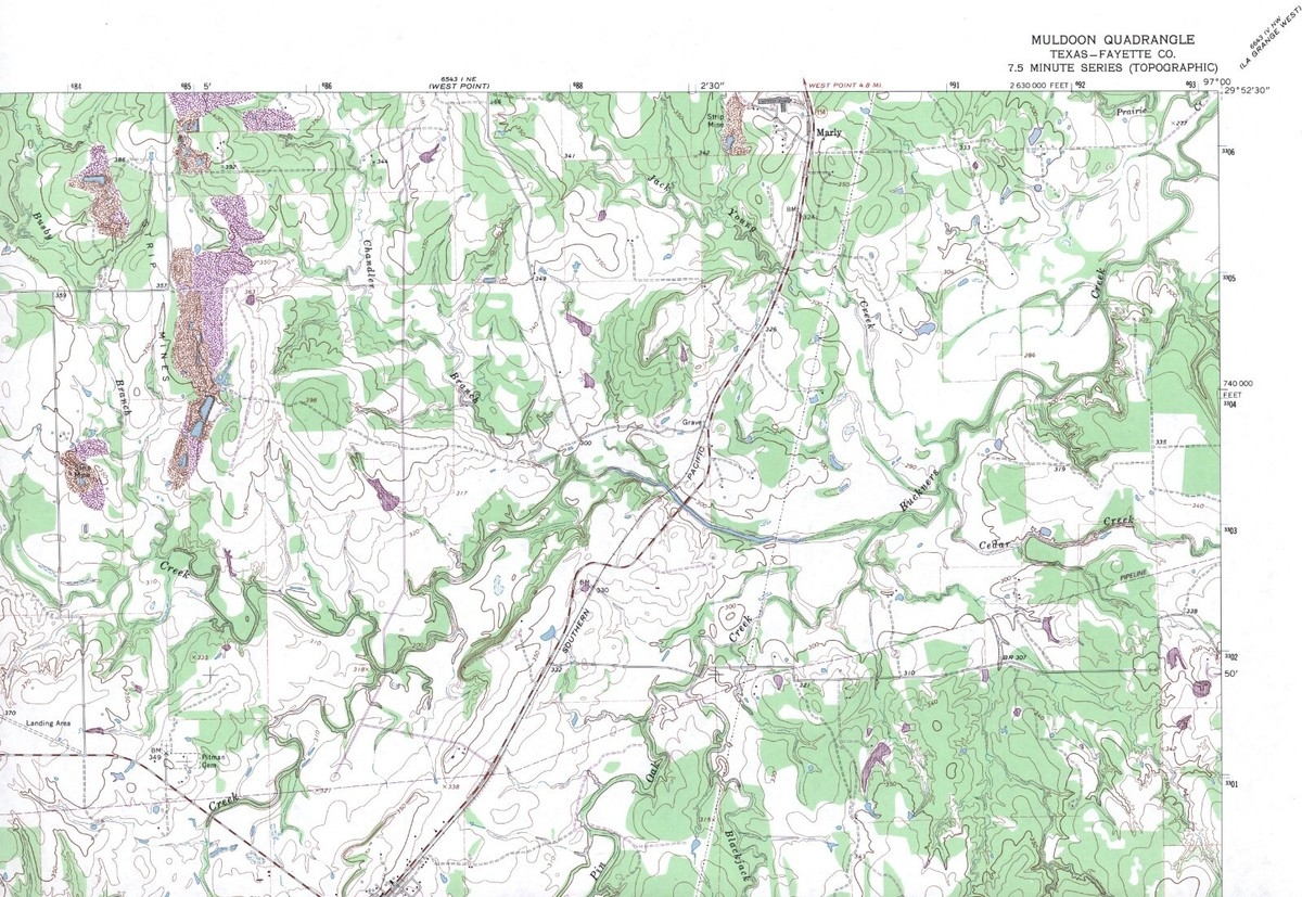 Muldoon Quadrangle Texas 1965 USGS Topo Map 7 5 Minute Topographic EBay