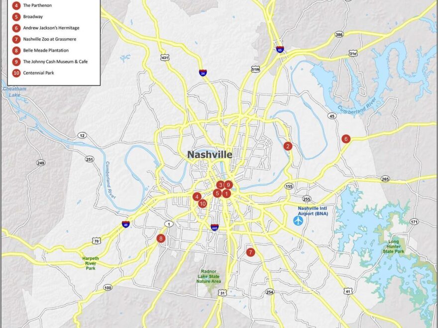 Nashville Map Tennessee GIS Geography