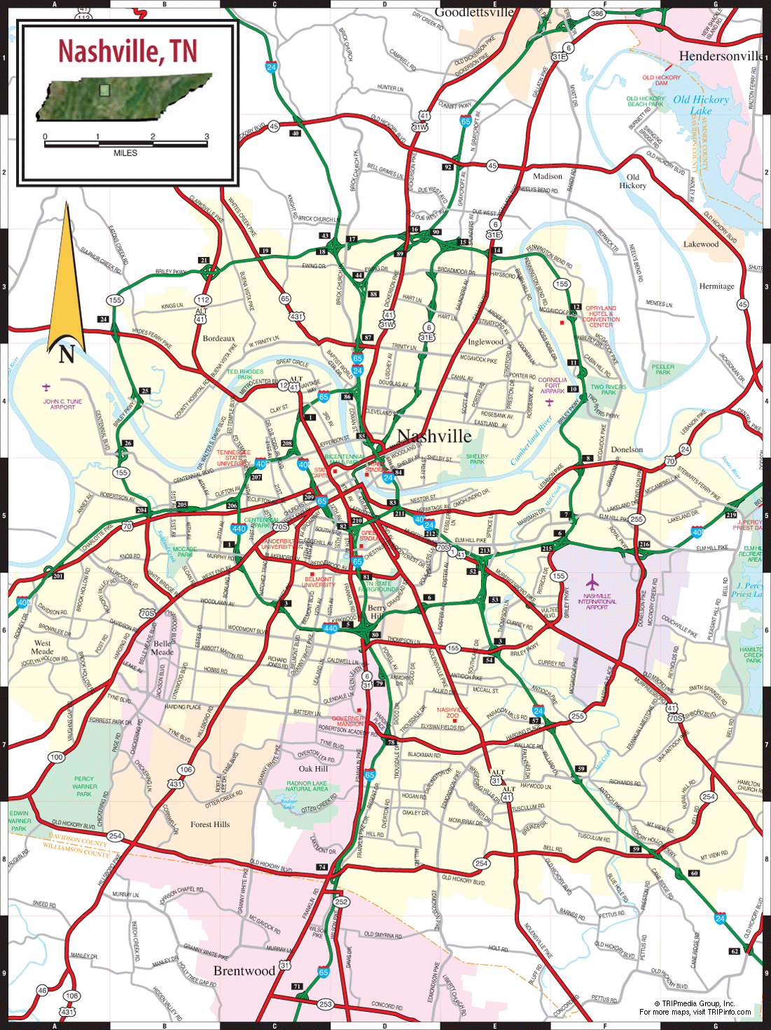 Nashville Road Map