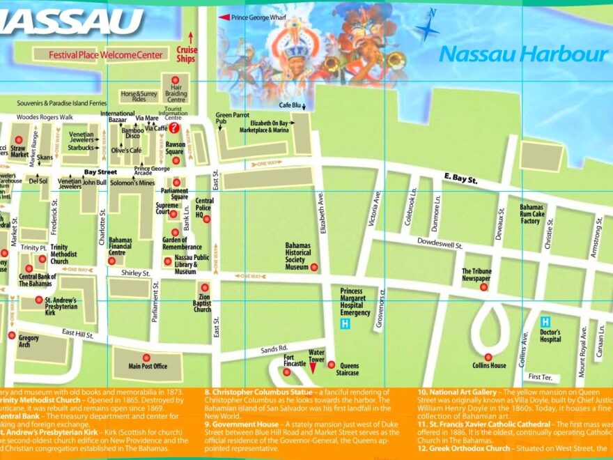 Nassau Tourist Map Ontheworldmap