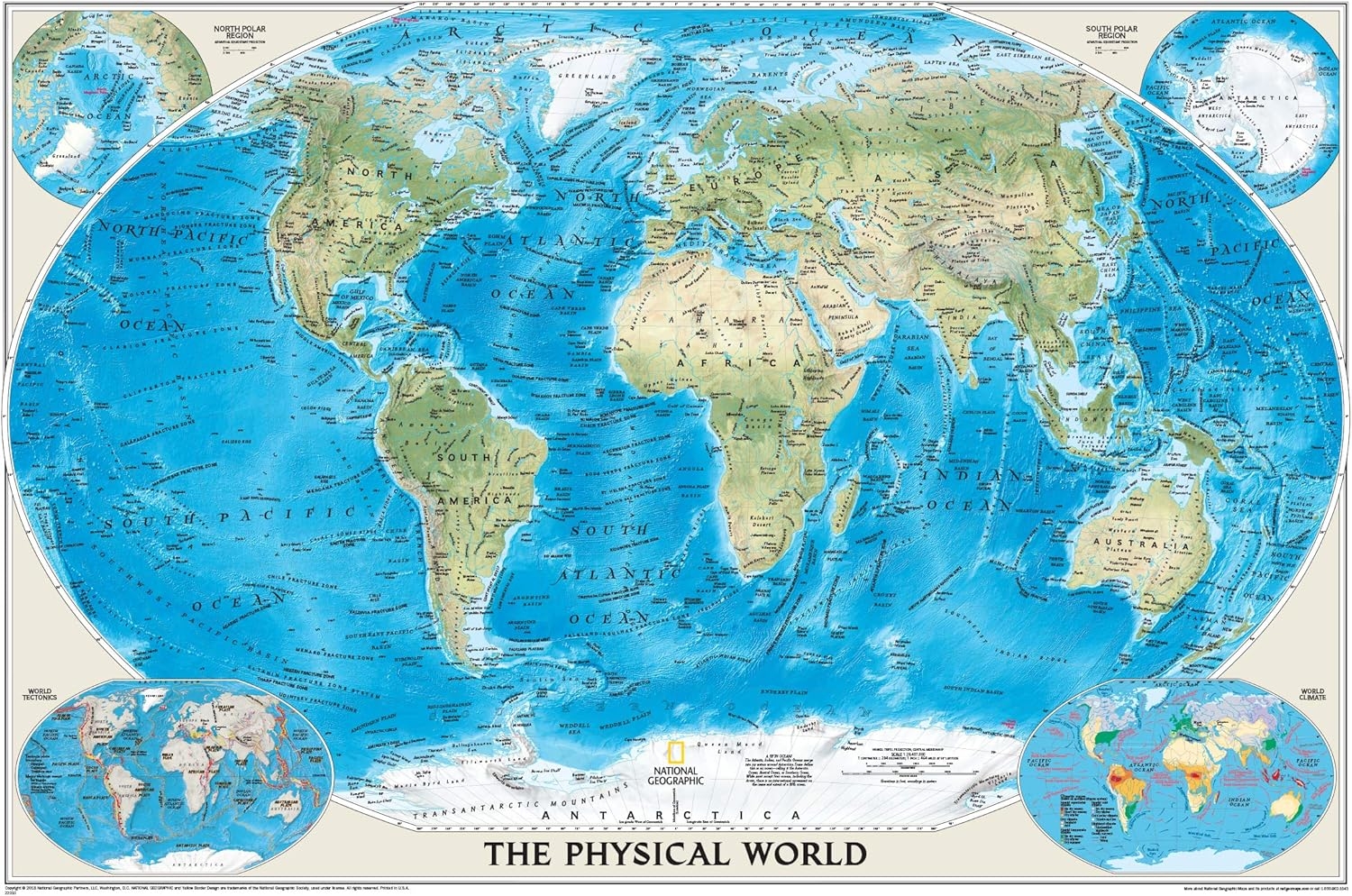 National Geographic World Physical Wall Map Large Djibouti Ubuy