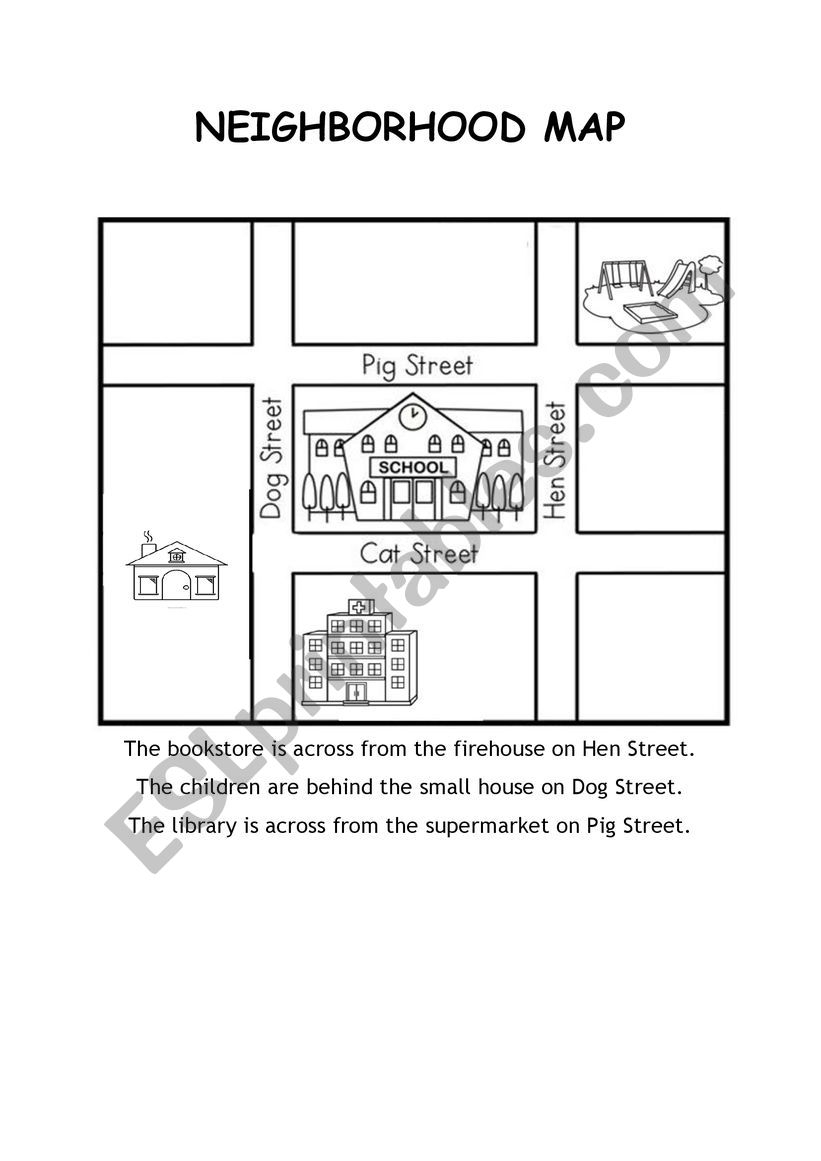Neighborhood Map For Kids Printable