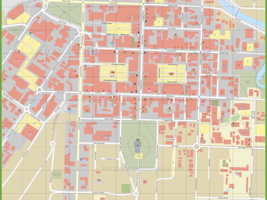 Nelson CBD Map Ontheworldmap