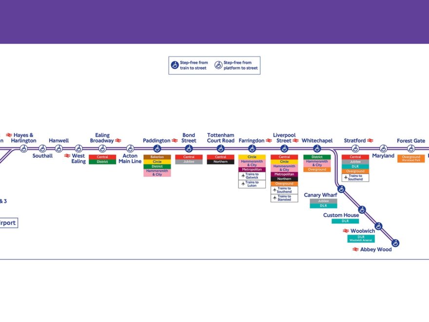 New Crossrail Elizabeth Line Tube Map Released