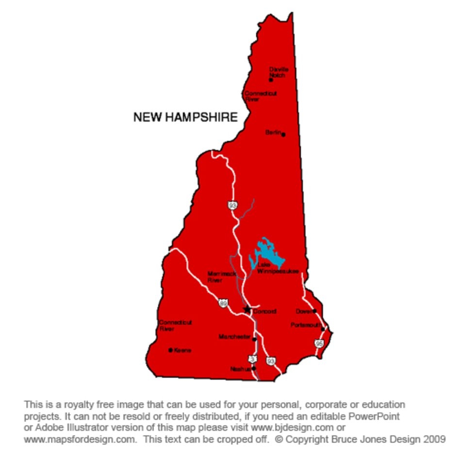 Free Printable New England Map