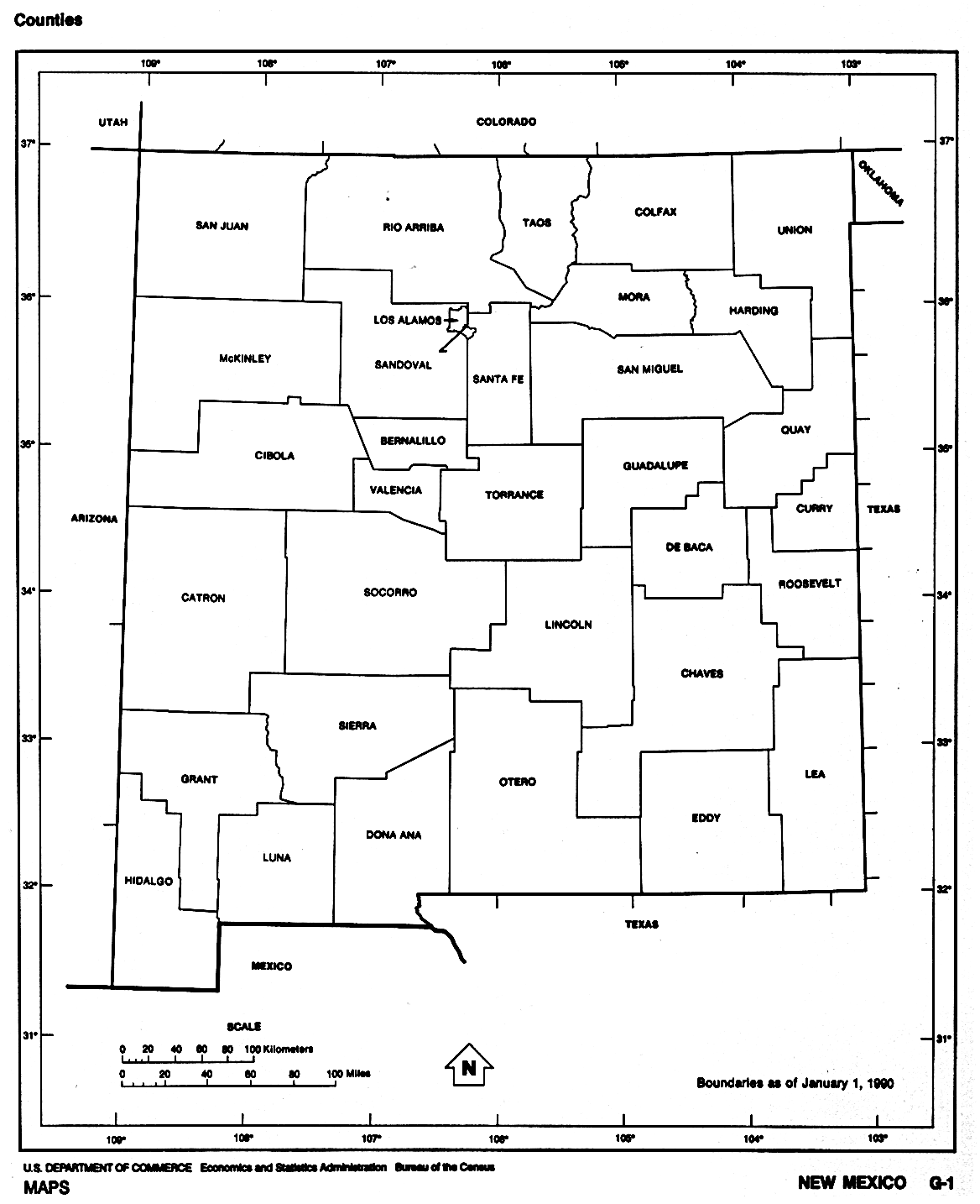 New Mexico Free Map