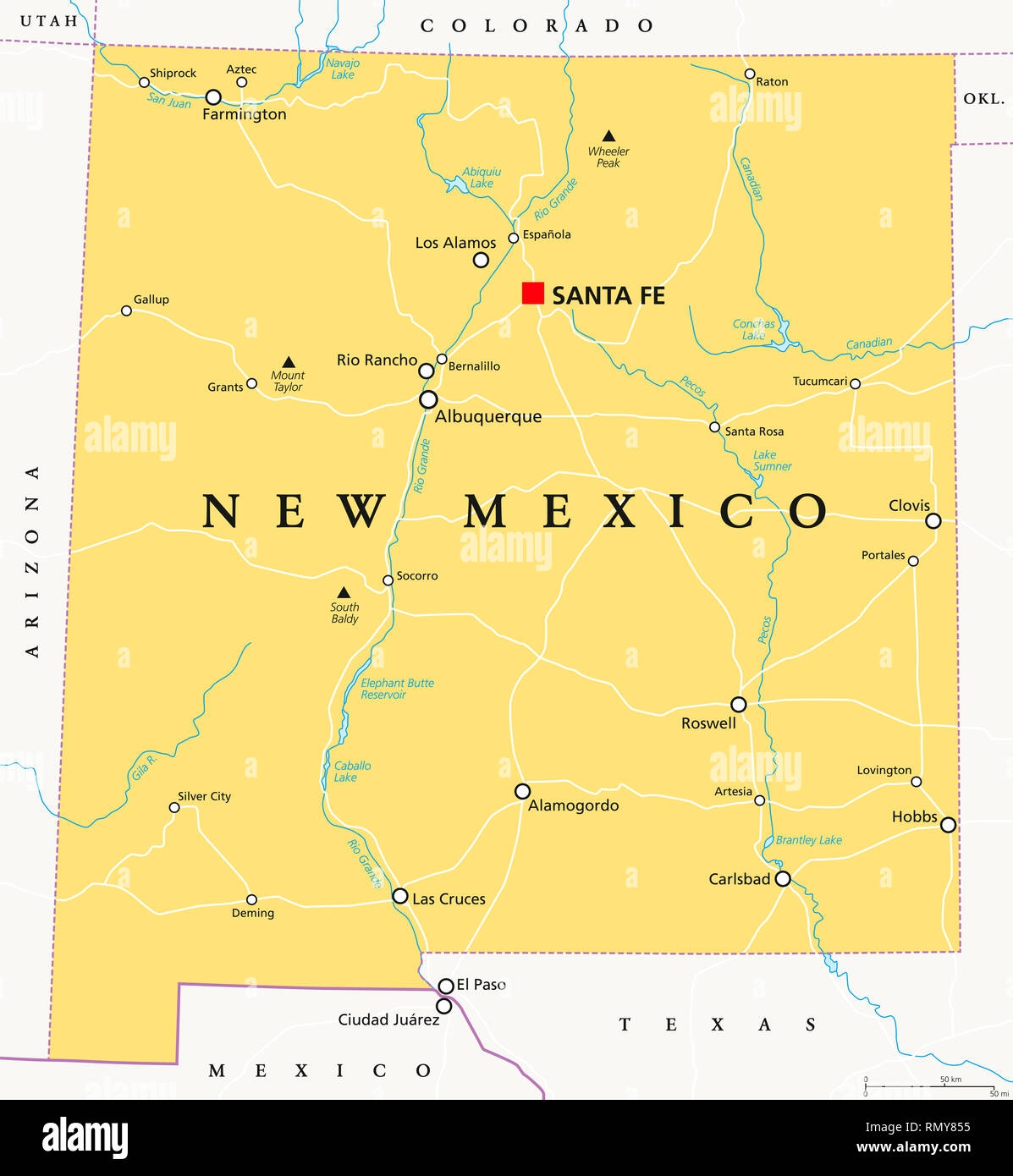 Printable Map Of New Mexico Cities Printable Map Of New Mexico Cities