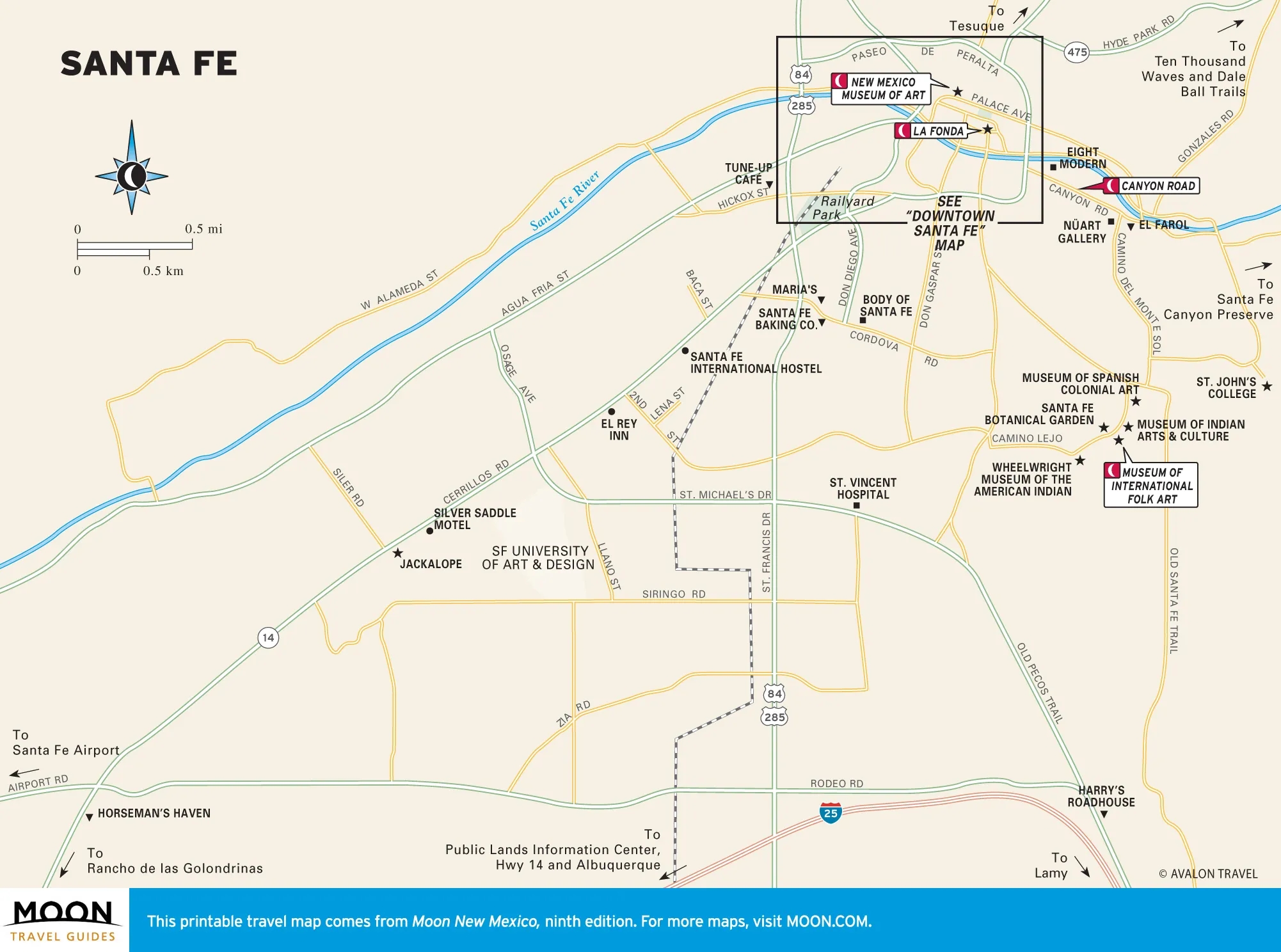 Printable Travel Map New Mexico