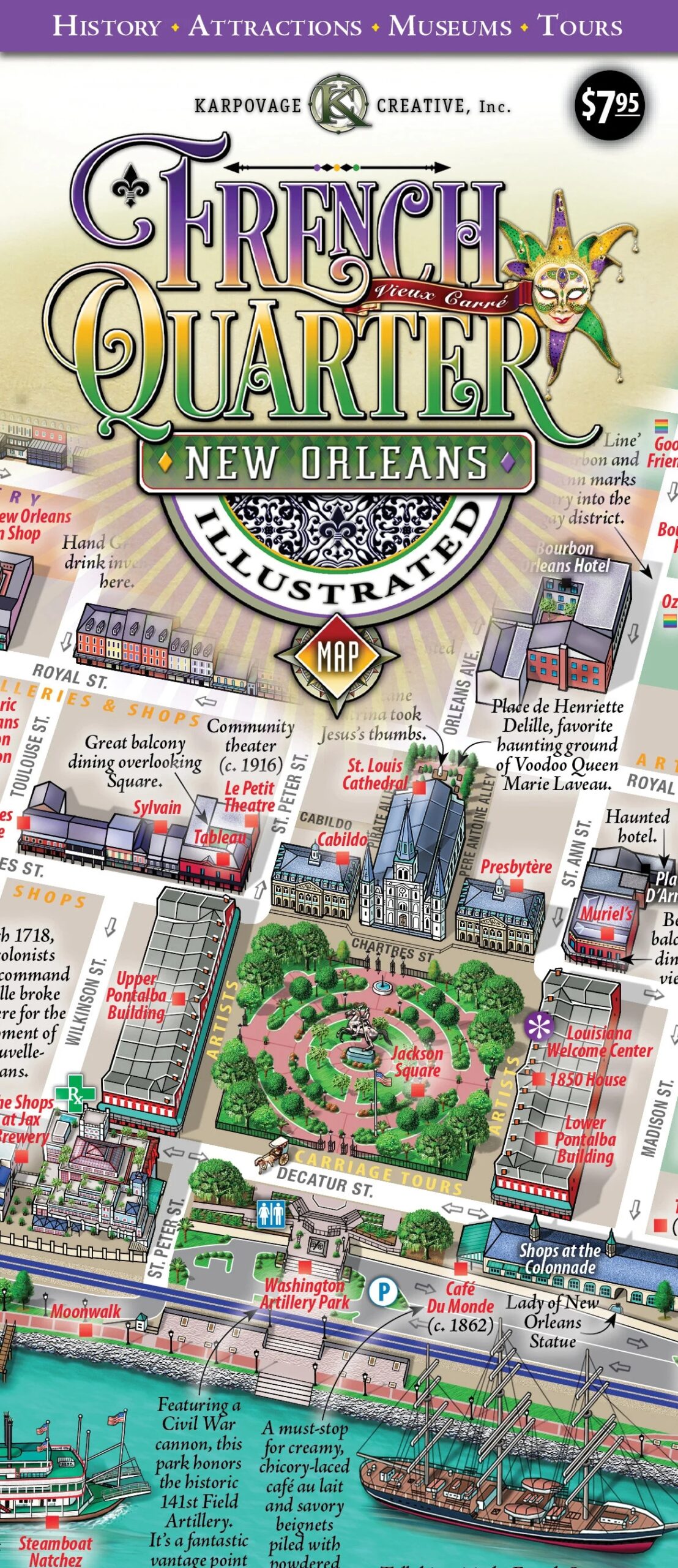 Printable Map Of French Quarater With Attractions