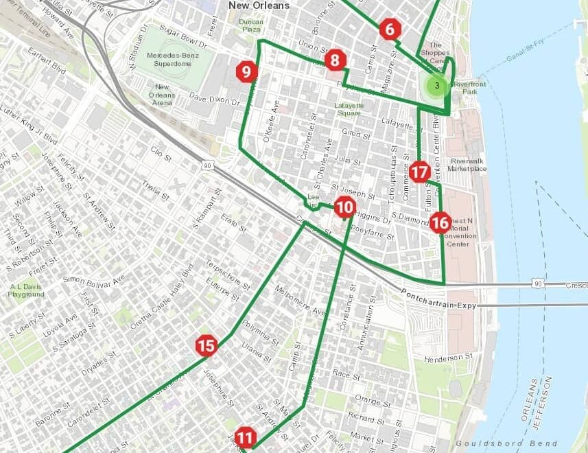 New Orleans Hop on Hop off Maps And Routes