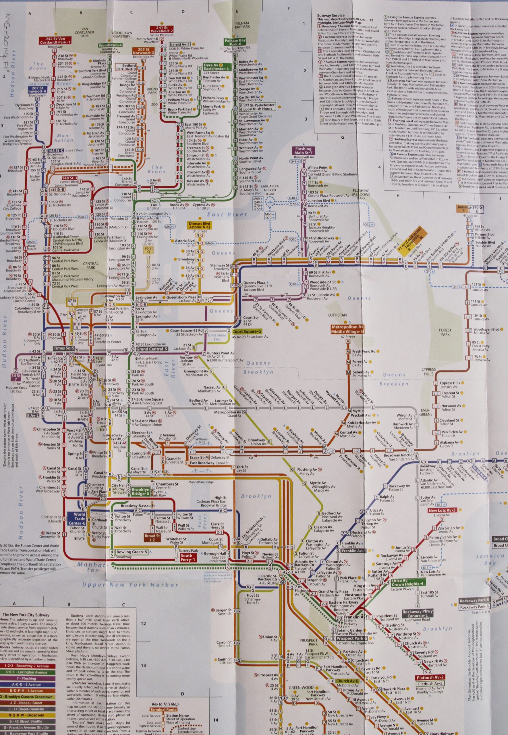 Nyc Subway Map Printable Pamphlet