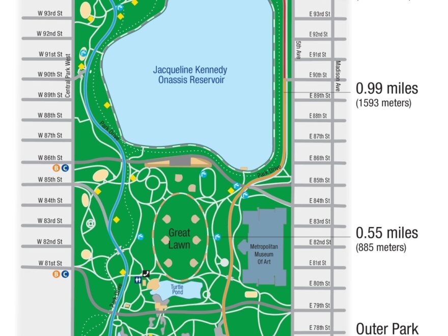 New York Central Park Map Ontheworldmap