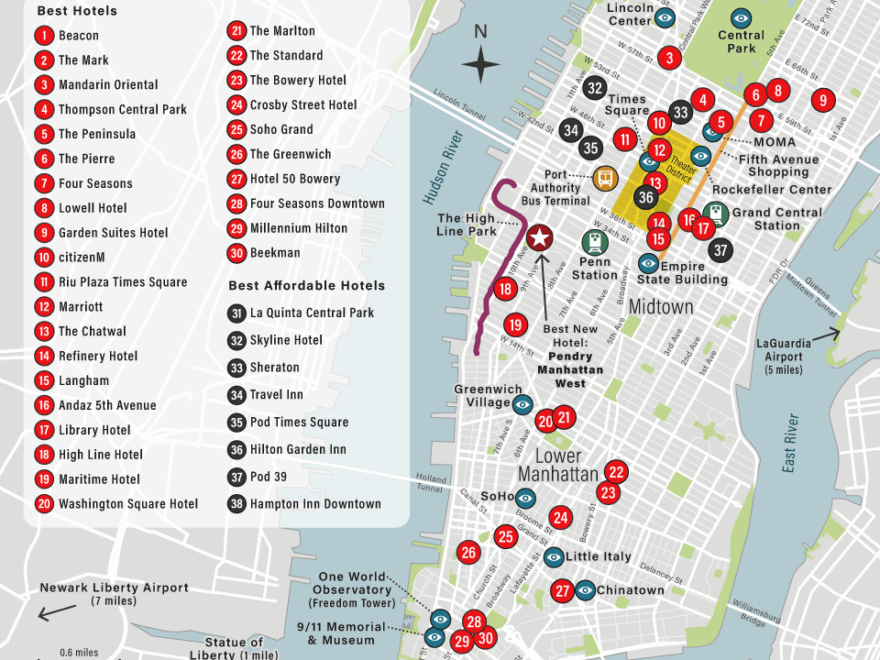 NEW YORK CITY HOTEL MAP