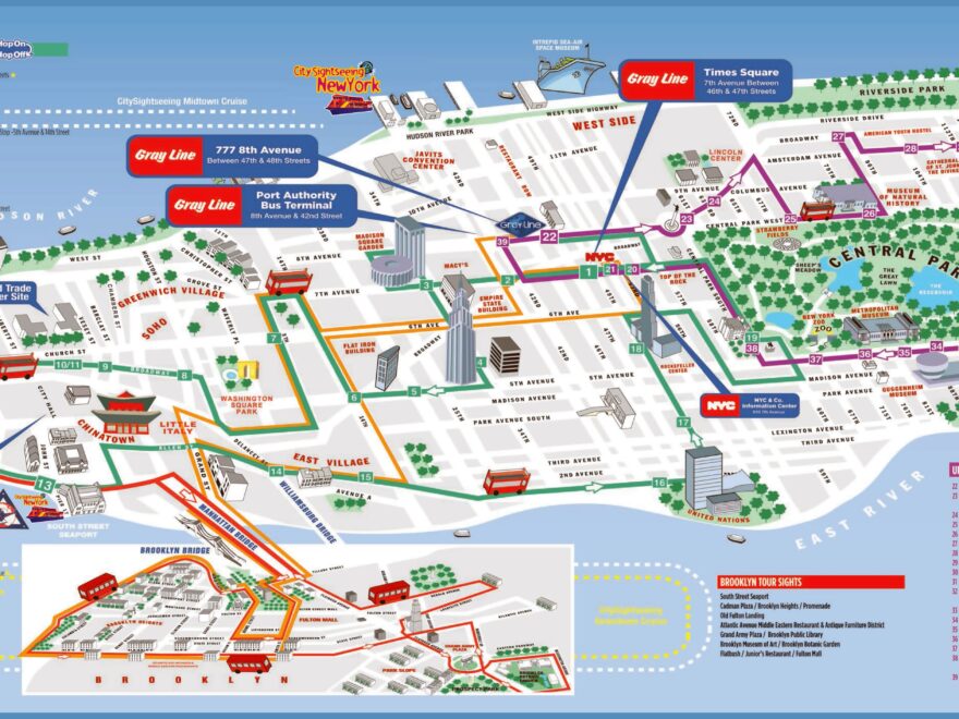 New York City Map By VanDam NYC Mandarin StreetSmart Map City Worksheets Library