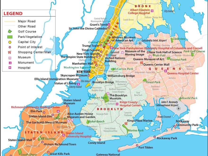 New York City Map Detailed USA City Maps