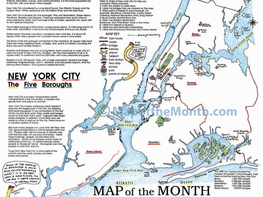 New York City NY Map Maps For The Classroom