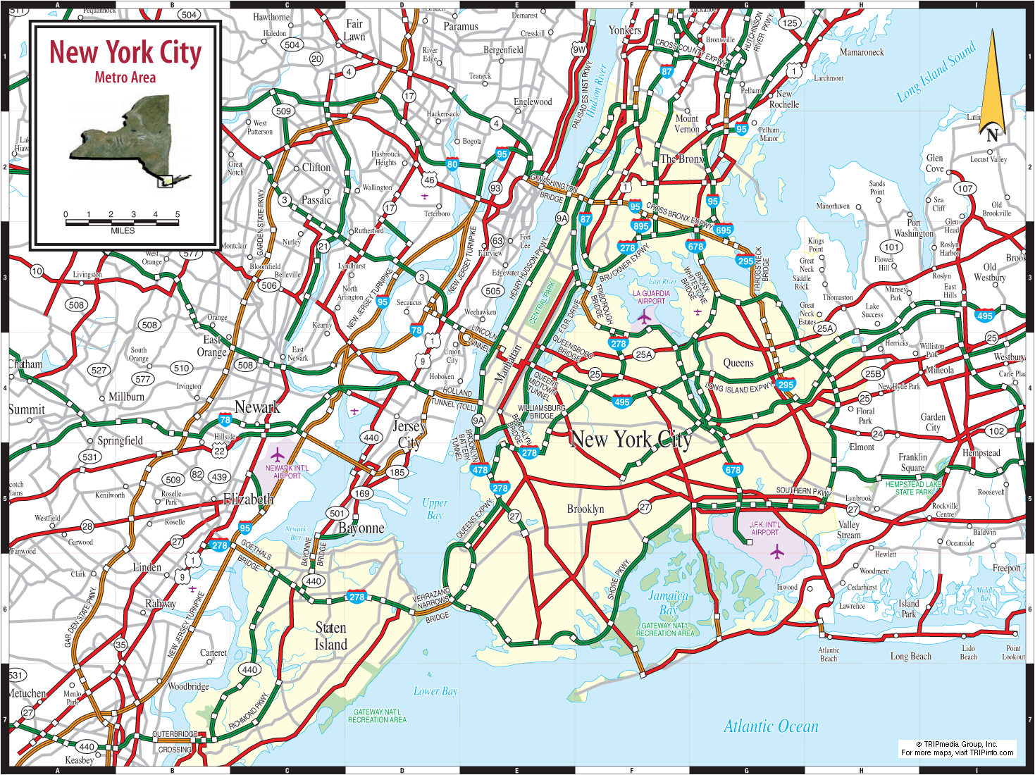 Printable New Your Map