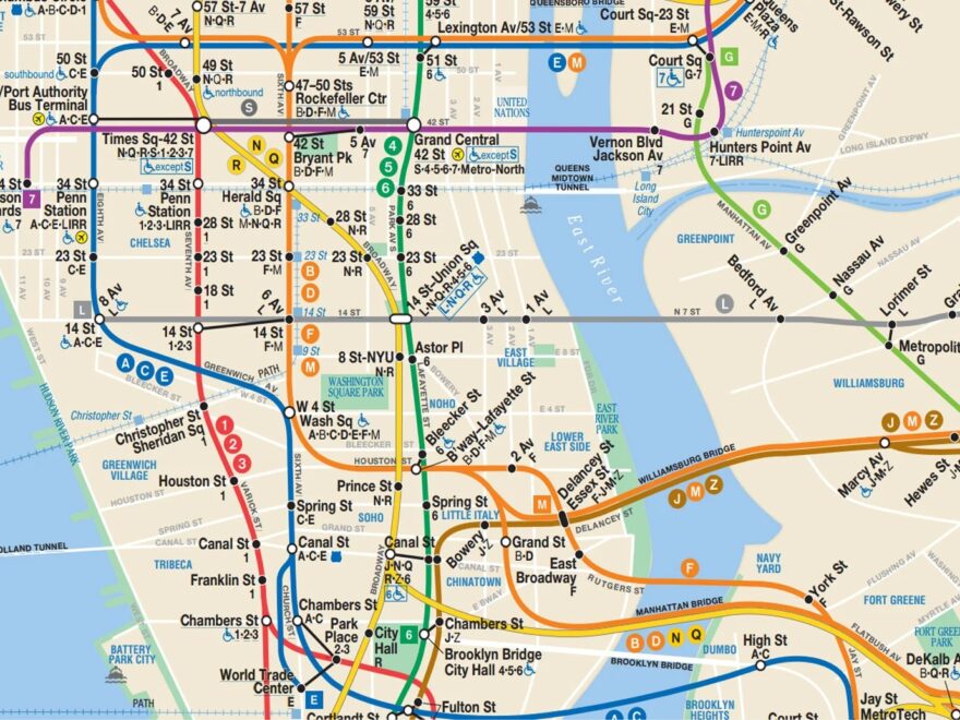 New York City Subway Map Go NYC Tourism Guide